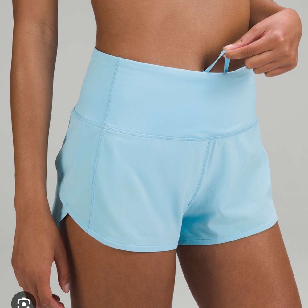 Lululemon Athletica Blue Athletic Shorts High-Rise